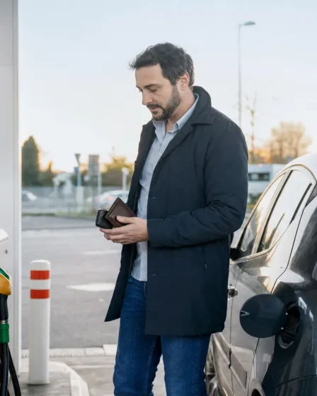 Conducteur à une pompe à carburant pour illustrer l’aide carburant grands rouleurs 2026